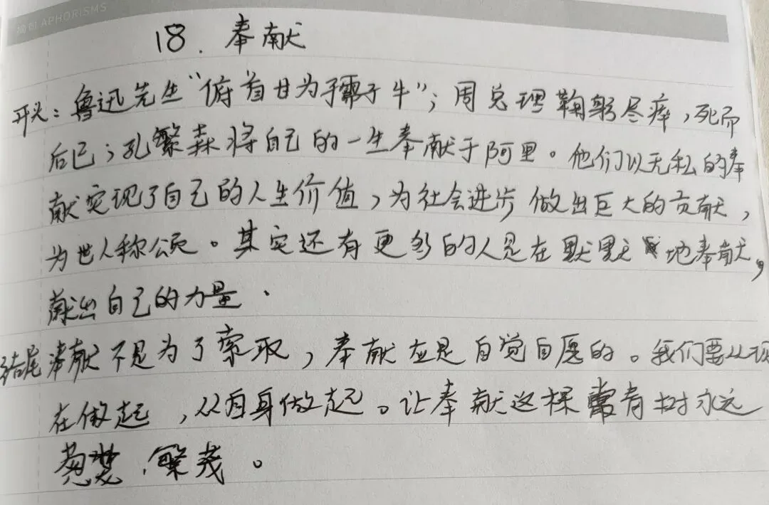 优秀学员的练习与成长记录