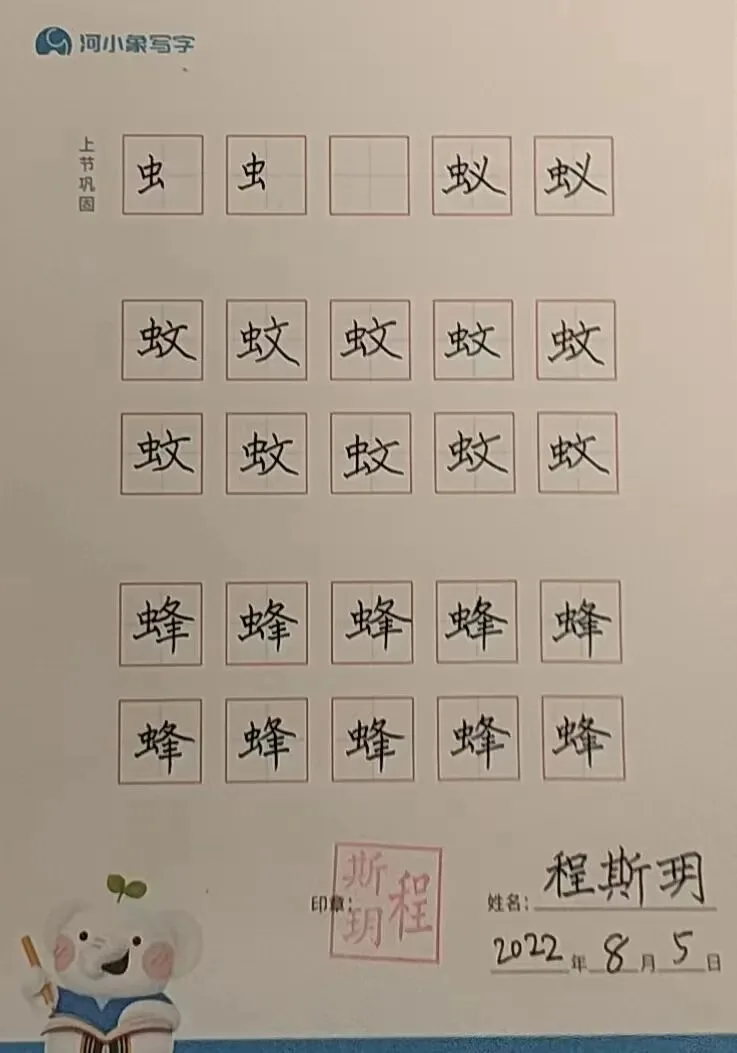 优秀学员的练习与成长记录
