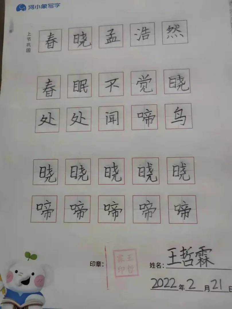 优秀学员的练习与成长记录