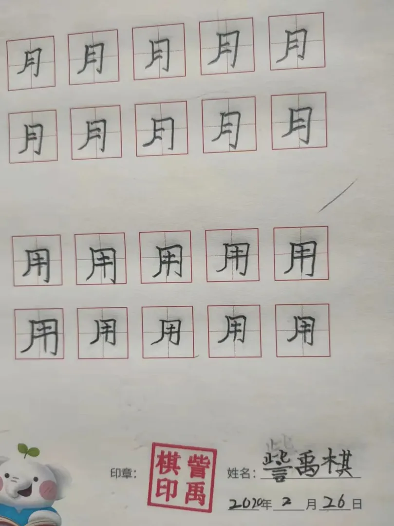 优秀学员的练习与成长记录